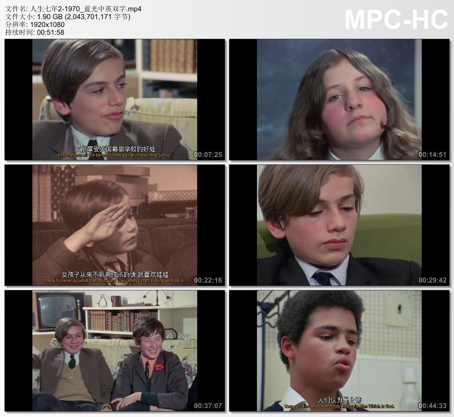 1970年英国9.4分纪录片《人生七年2》蓝光中英双字